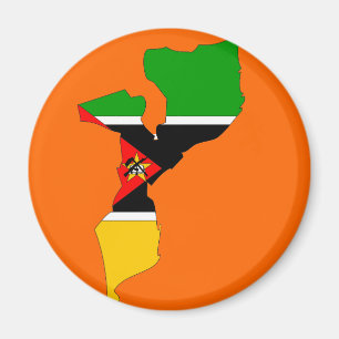Mozambique flag map magnet
