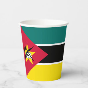 Mozambique Flag Paper Cups