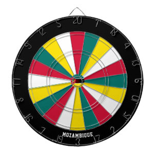 Mozambique Flag Patriot's Bullseye Dartboard