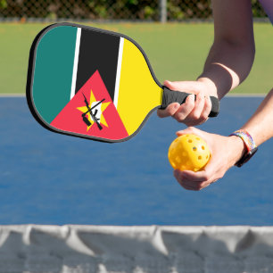 Mozambique flag pickleball paddle