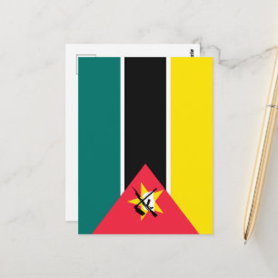 Mozambique flag postcard