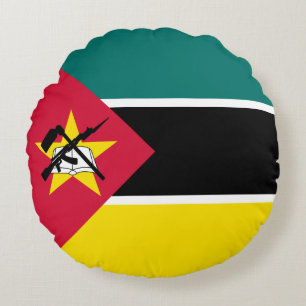 Mozambique Flag Round Cushion