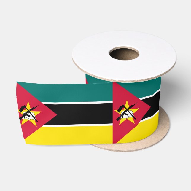 Mozambique Flag Satin Ribbon (Spool)
