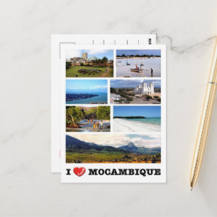 Mozambique - I Love - Postcard
