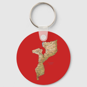 Mozambique Map Keychain
