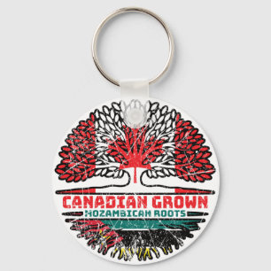 Mozambique Mozambican Canadian Canada Tree Roots Key Ring