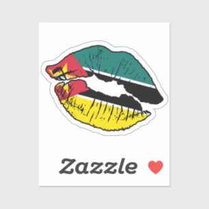 Mozambique Mozambican Lipstick Love Flag