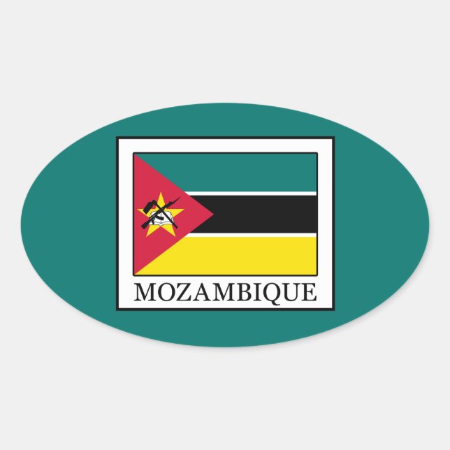 Mozambique Oval Sticker (Front)