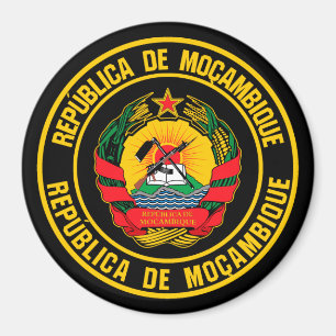 Mozambique Round Emblem Magnet