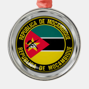Mozambique Round Emblem Metal Ornament