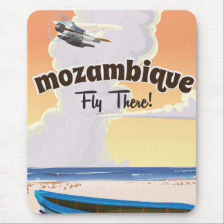 Mozambique travel poster print mouse pad