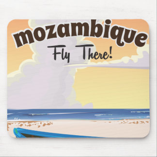 Mozambique travel poster print mouse pad