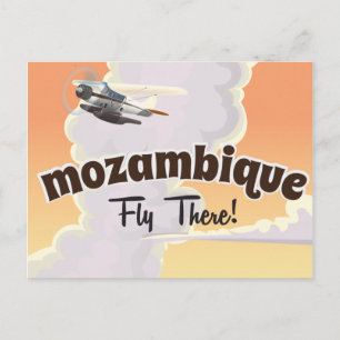 Mozambique travel poster print postcard