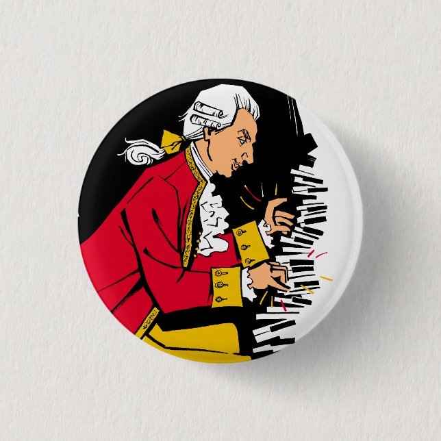 Mozart 3 Cm Round Badge (Front)