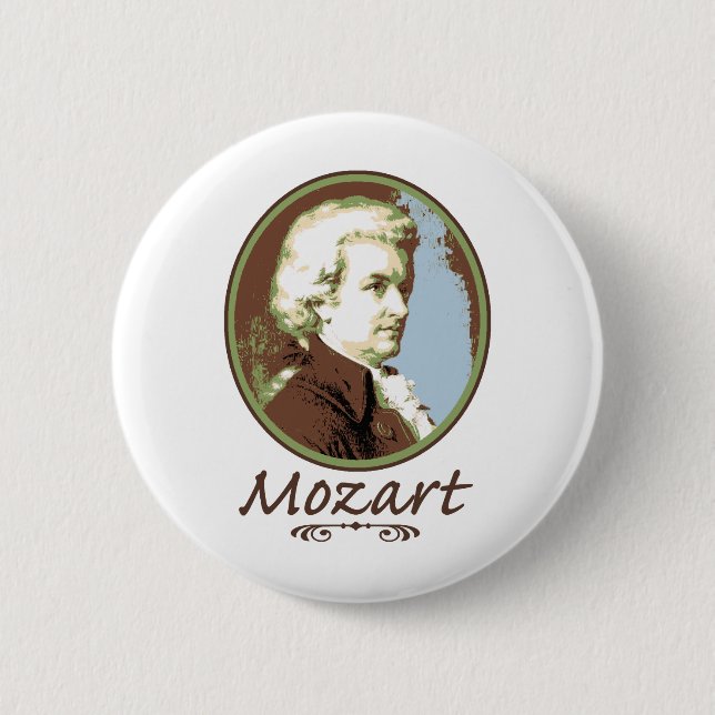 Mozart 6 Cm Round Badge (Front)
