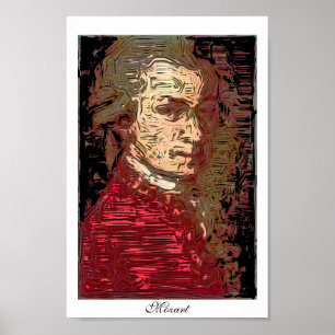 Mozart - A Digital Portrait Poster