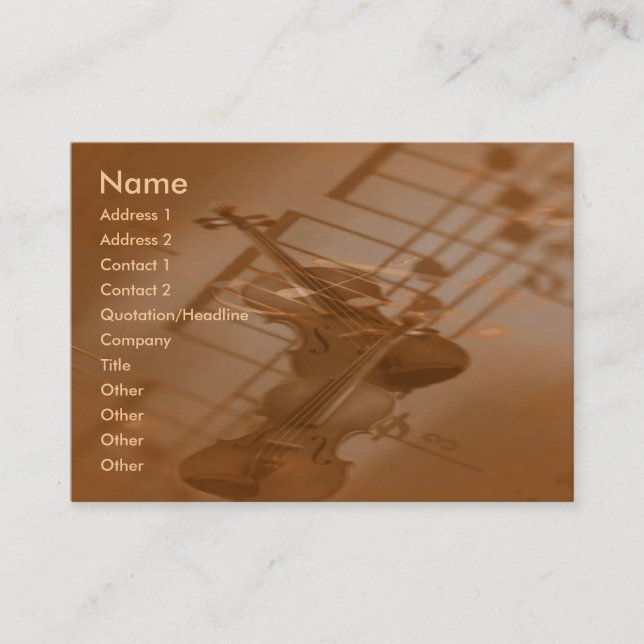 Mozart Business Card (Front)