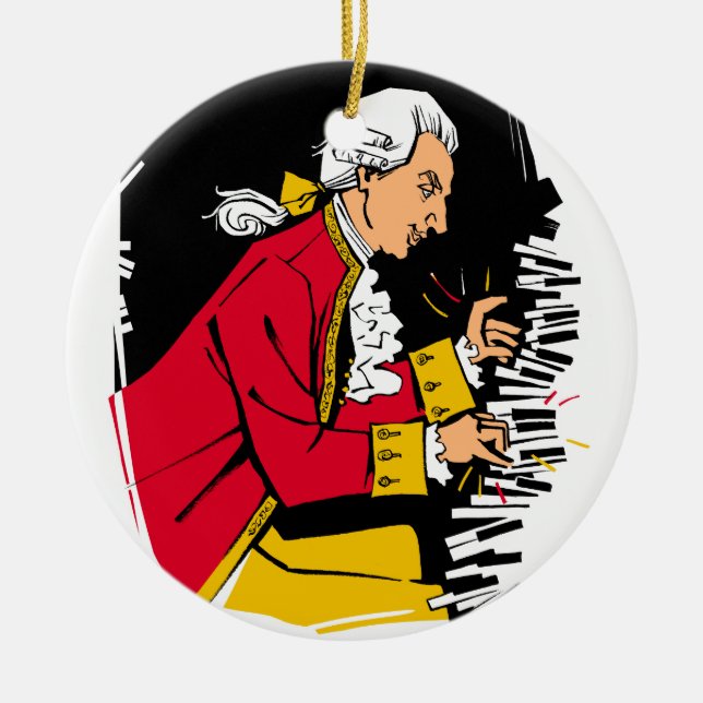 Mozart Ceramic Ornament (Front)