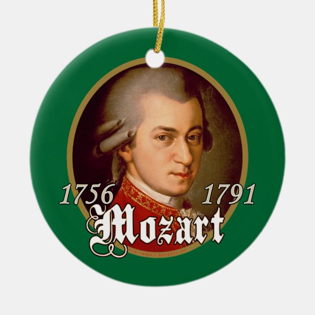 Mozart Ceramic Tree Decoration (Front)