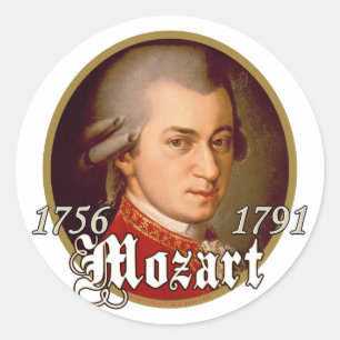 Mozart Classic Round Sticker