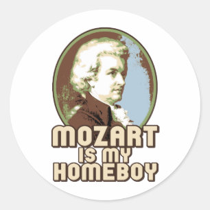 Mozart Classic Round Sticker