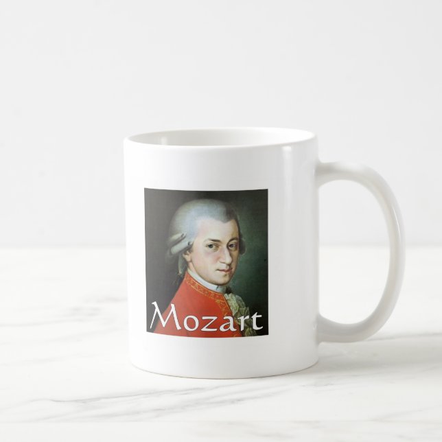 Mozart gifts for music lovers coffee mug (Right)
