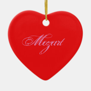 Mozart Herz Ceramic Ornament
