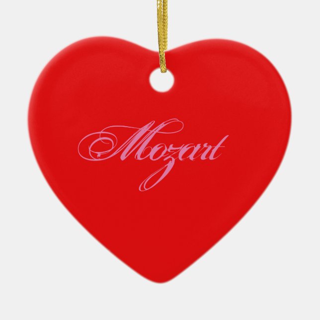 Mozart Herz Ceramic Ornament (Front)