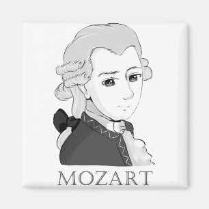 Mozart in the Chibi Style Magnet