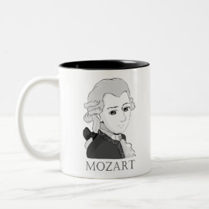 Mozart in the Chibi Style Two-Tone Coffee Mug