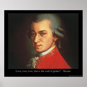 Mozart "Love Love Love" Quote Poster
