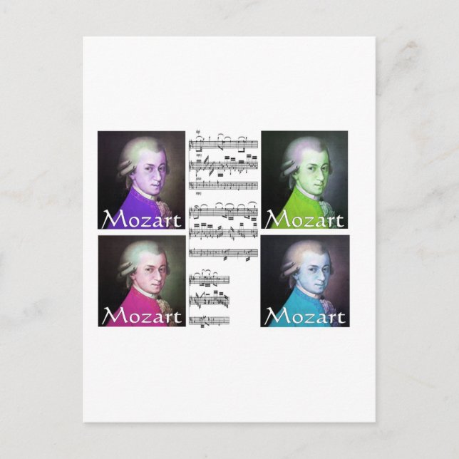 Mozart Lovers Gifts Postcard (Front)