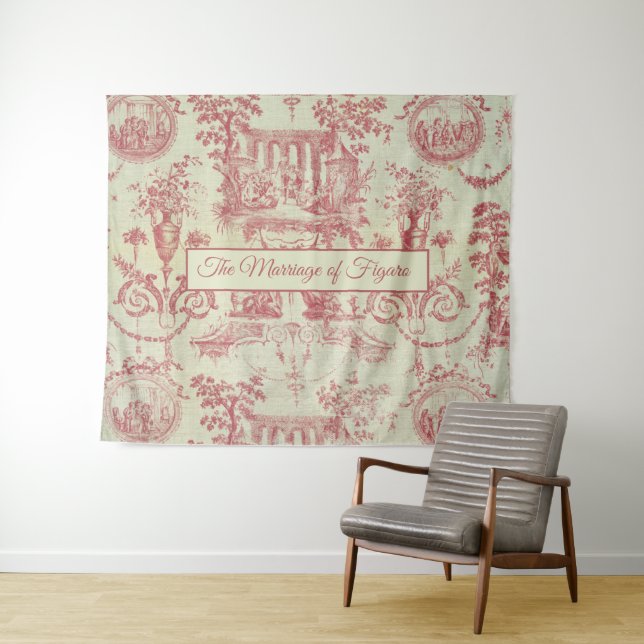 Mozart Marriage of Figaro 1700s French Pattern Tapestry (In Situ (Horizontal))