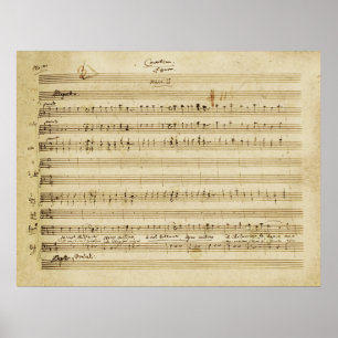 Mozart Marriage of Figaro Manuscript Print