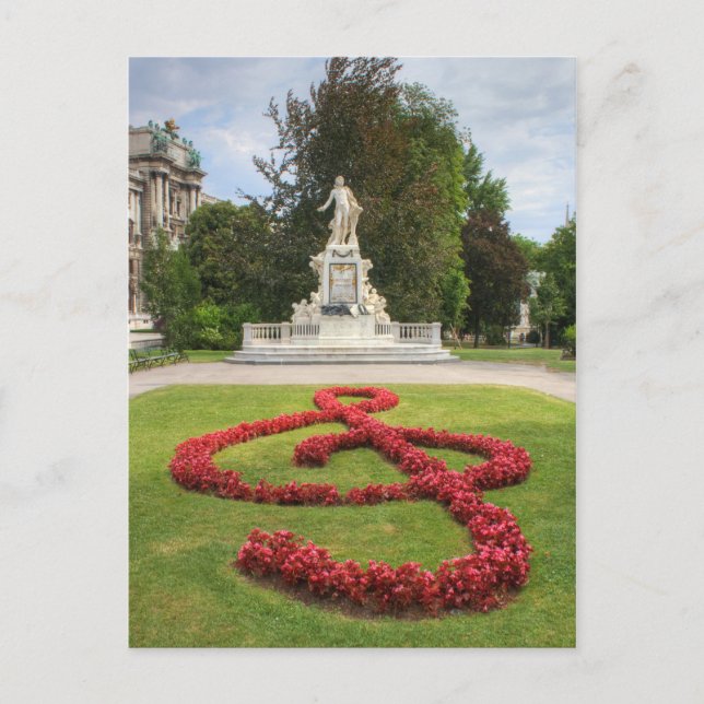 Mozart Memorial In Burggarten Vienna Austria Postcard (Front)