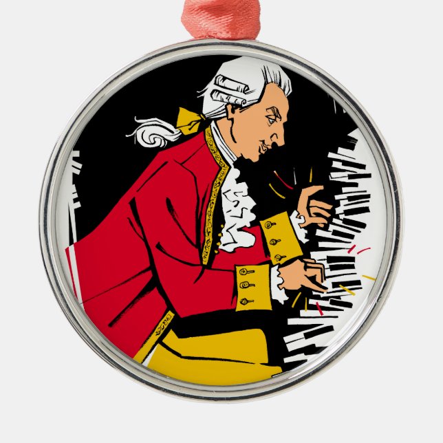 Mozart Metal Ornament (Front)