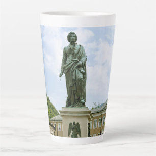 Mozart Monument in Salzburg, Austria Latte Mug
