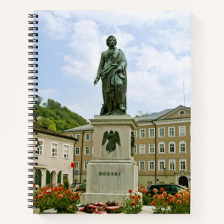 Mozart Monument in Salzburg, Austria Notebook