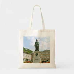 Mozart Monument in Salzburg, Austria Tote Bag
