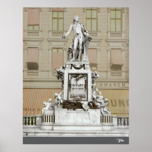 Mozart Monument in Vienna (c. 1900) Poster