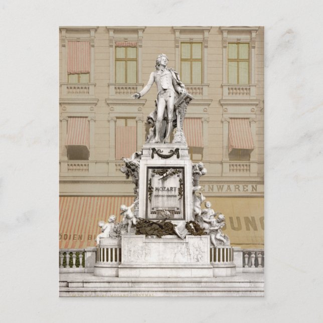 Mozart Monument in Vienna Postcard (Front)