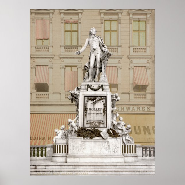Mozart Monument in Vienna Poster (Front)