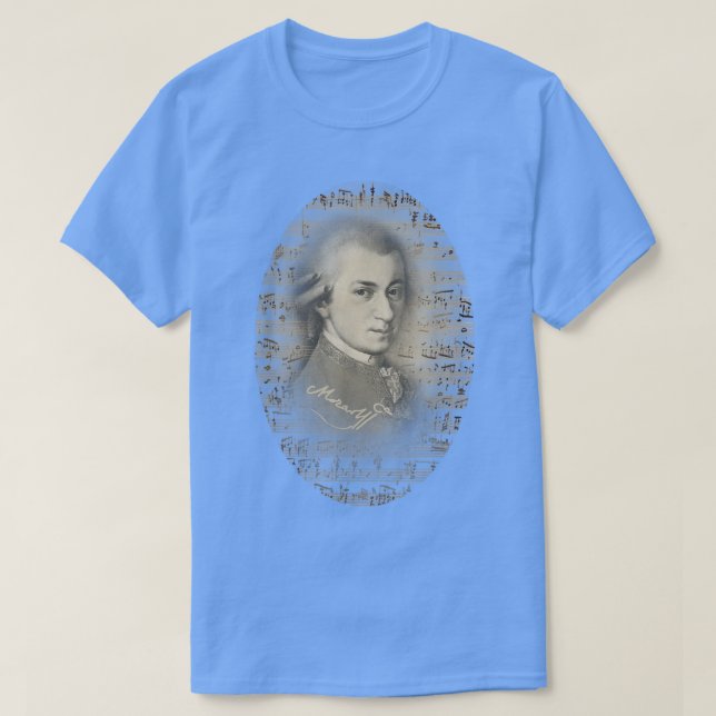 Mozart  Mozart Portrait Classical Music Lover Gift T-Shirt (Design Front)