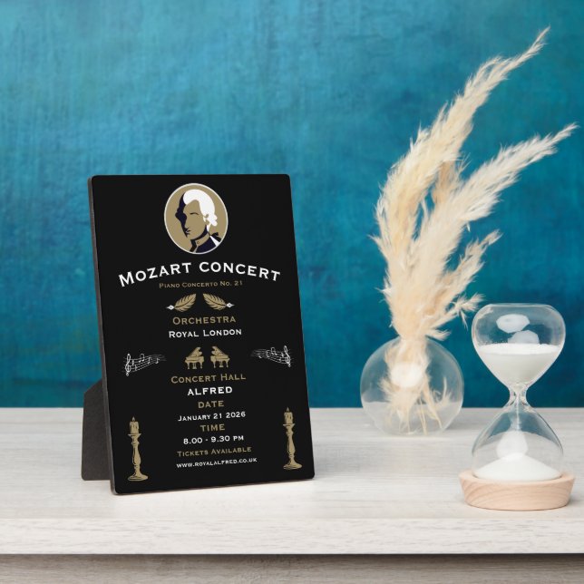 Mozart Music Concert Plaque (Side)