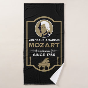 Mozart Music Lover Gift Bath Towel