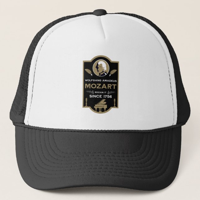 Mozart Music Lover Gift Trucker Hat (Front)