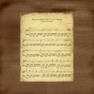 Mozart Piano Concerto #21 Scrapbook Paper