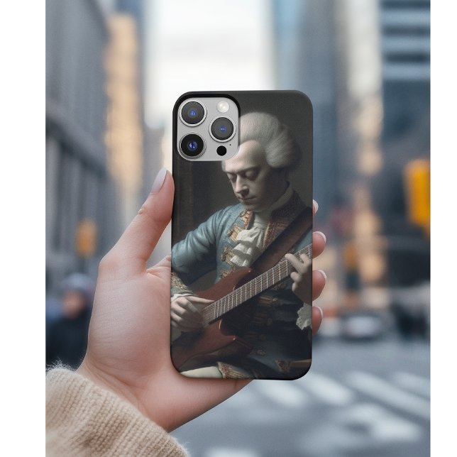 Mozart playing the electric guitar Case-Mate iPhone case (Creator Uploaded)