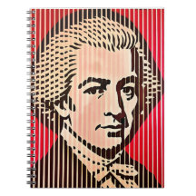 Mozart Portrait in BAUHAUS optical illusion style