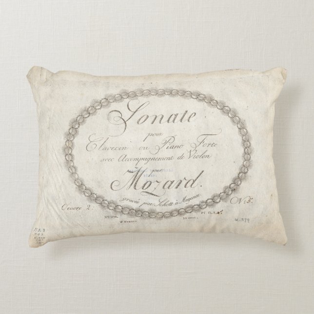 Mozart Sonata Kissen Decorative Cushion (Front)